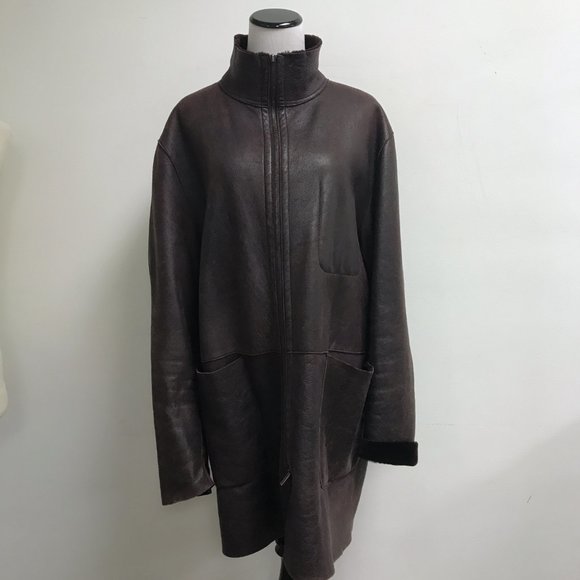 ジャケット・アウター 90s jil sander real leather coat 90's] Old JIL SANDER Leather Jacket Size.48